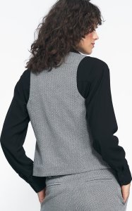 Nife Garniturowa kamizelka w czarną jodełkę - KA04 (kolor czarny, rozmiar 38) 2