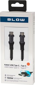 Kabel USB Blow USB-C - USB-C 1 m Czarny 2