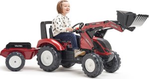 Falk FALK Traktor Valtra Bordowy na Pedały z Przyczepką i Łyżką od 3 Lat 8