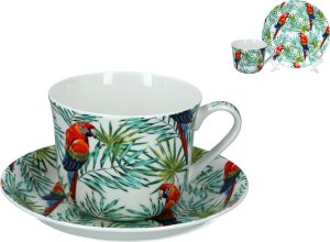 Brookes Empireware Filiżanka śniadaniowa ze spodkiem - Tropical Parakeets (FBCh) 1