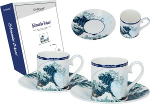 Carmani Kpl. 2 filiżanek espresso - Hokusai Katsushika, Wielka fala w Kanagawie (CARMANI) 1