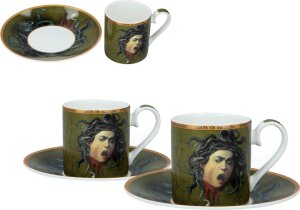 Carmani Kpl. 2 filiżanek espresso - M. M de Caravaggio, Głowa Meduzy (CARMANI) 1