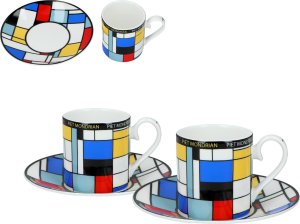 Carmani Kpl. 2 filiżanek espresso - P. Mondrian, Composition A (CARMANI) 1