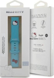 HelloKitty Hello Kitty Pasek Uniwersalny HKUWLSCHBLB Silicone Kitty Head niebieski/czarny 22mm 11