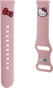 HelloKitty Hello Kitty Pasek Uniwersalny HKUWMSCHBLP Silicone Kitty Head różowy/pink strap 20mm 3