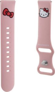 HelloKitty Hello Kitty Pasek Uniwersalny HKUWMSCHBLP Silicone Kitty Head różowy/pink strap 20mm 10