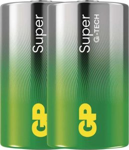 GP Bateria alkaliczna, LR20, LR20, 1.5V, GP, Folia, 2-pack, SUPER, ogniwo format D 1