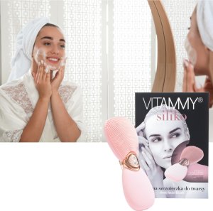 Vitammy VITAMMY SILIKO kolor pudrowy róż Szczoteczka soniczna do twarzy 6