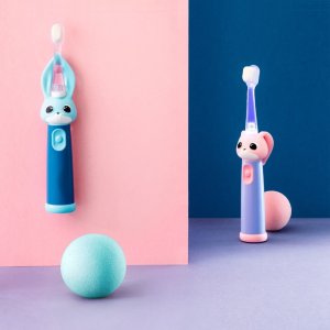 Vitammy Vitammy Bunny Blue Szczoteczka soniczna do zębów dla dzieci 0-3 lat z nanowłóknami i LED 8