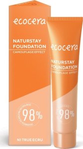 Ecocera  ECOCERA Naturstay Foundation Naturalny Podkład - efekt kamuflażu N1 True Ecru 30ml 1