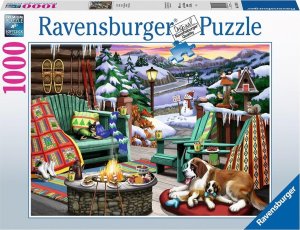 Ravensburger Puzzle 1000 Zimowy odpoczynek 1