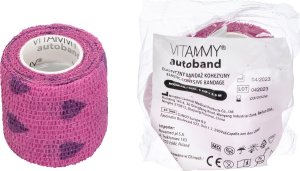 Vitammy Vitammy Autoband serduszka fioletowe 5cm x 450cm Elastyczny bandaż kohezyjny samoprzylepny 1