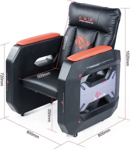 E-Blue Dla gracza sofa E-blue Auroza EEC338, czarno-czerwona 12