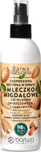 Barwa BARWA Naturalna Mleczko Migdałowe Ekspresowa Odżywka w sprayu do włosów zniszczonych i łamliwych 200ml 1