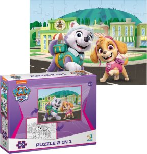 Dodo PUZZLE 2w1 PSI PATROL 60 ELEMENTÓW KOLOROWANKA I UKŁADANKA W JEDNYM 3