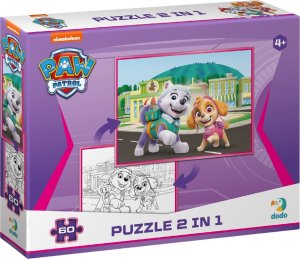 Dodo PUZZLE 2w1 PSI PATROL 60 ELEMENTÓW KOLOROWANKA I UKŁADANKA W JEDNYM 6