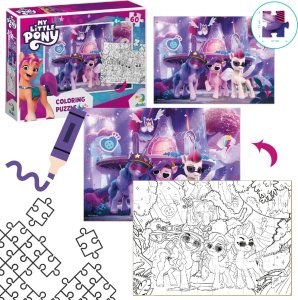 Dodo PUZZLE 2w1 "MY LITTLE PONY" 60 ELEMENTÓW KOLOROWANKA I UKŁADANKA W JEDNYM 1