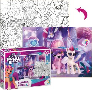 Dodo PUZZLE 2w1 "MY LITTLE PONY" 60 ELEMENTÓW KOLOROWANKA I UKŁADANKA W JEDNYM 3
