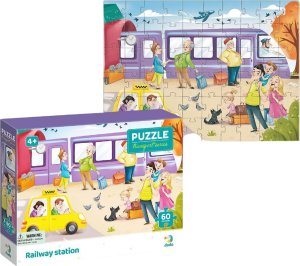 Dodo PUZZLE "DWORZEC KOLEJOWY" KOLOROWA UKŁADANKA 60 ELEMENTÓW DLA NAJMŁODSZYCH 3
