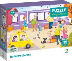 Dodo PUZZLE "DWORZEC KOLEJOWY" KOLOROWA UKŁADANKA 60 ELEMENTÓW DLA NAJMŁODSZYCH 5