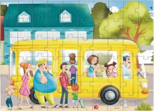 Dodo PUZZLE "GWAR OBOK AUTOBUSU" KOLOROWA I UROCZA UKŁADANKA 60 ELEMENTÓW 2