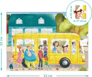 Dodo PUZZLE "GWAR OBOK AUTOBUSU" KOLOROWA I UROCZA UKŁADANKA 60 ELEMENTÓW 4