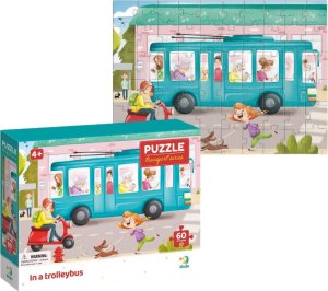 Dodo PUZZLE TRANSPORT "TROLEJBUS" UKŁADANKA 60 ELEMENTÓW DLA NAJMŁODSZYCH 3
