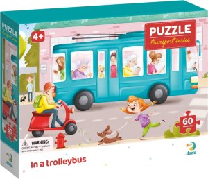 Dodo PUZZLE TRANSPORT "TROLEJBUS" UKŁADANKA 60 ELEMENTÓW DLA NAJMŁODSZYCH 5