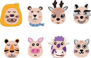 Dodo GRA MAGNETYCZNA EDUKACYJNA "ZWIERZĘCE TWARZE" KOLOROWY ZESTAW 77 MAGNESÓW 3