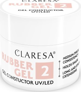 Claresa CLARESA Rubber Gel Żel do budowania i przedłużania paznokci 02 - 90 g 6