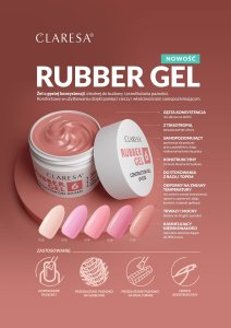 Claresa CLARESA Rubber Gel Żel do budowania i przedłużania paznokci 05 - 90 g 2