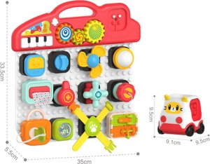 Woopie WOOPIE BABY Montessori Tablica Manipulacyjna Kolorowy Panel Aktywności 3