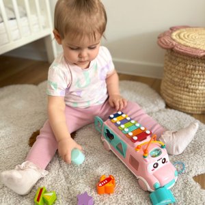 Woopie WOOPIE BABY Samochodzik Muzyczny Sorter z Cymbałkami Różowy 2