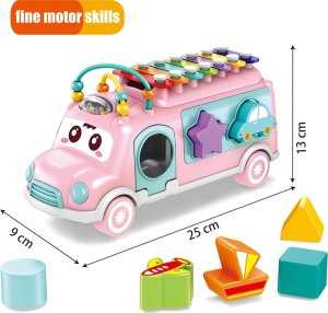 Woopie WOOPIE BABY Samochodzik Muzyczny Sorter z Cymbałkami Różowy 5