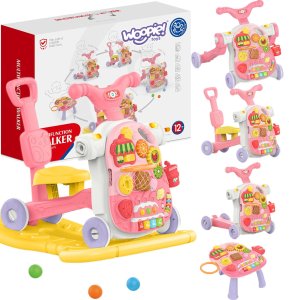 Woopie WOOPIE BABY Chodzik 5w1 Multifunkcyjny Różowy 1+ 1