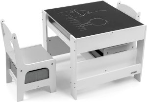 Milly Mally Milly Mally Zestaw mebli - Stolik i dwa krzesełka Sven White 3