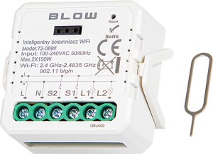 Blow 72-089# Inteligentny ściemniacz światła dwukanałowy wifi tuya 1