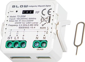 Blow 72-205# Inteligentny włącznik dopuszkowy sterowany zigbee tuya 1