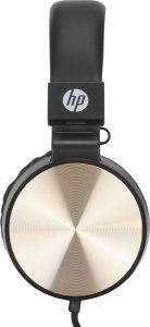 Słuchawki HP DHH-1206 słuchawki z mikrofonem, regulacja głośności, czarno-złota, klasyczna typ 3,5mm jack 3