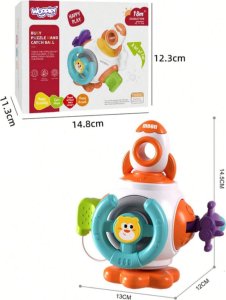 Woopie WOOPIE BABY Piłka Kosmiczna Rakieta 6w1 Montessori 18m+ 3