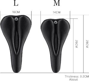 RockBros Żelowy pokrowiec na siodełko rowerowe LF047-S z silikonu r. M - czarny 4