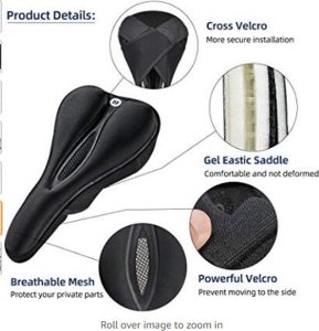 RockBros Żelowy pokrowiec na siodełko rowerowe LF047-S z silikonu r. M - czarny 7