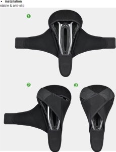 RockBros Żelowy pokrowiec na siodełko rowerowe LF047-S z silikonu r. M - czarny 8