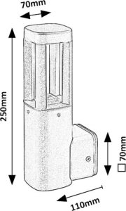 Kinkiet Rabalux Kalisz Zewnętrzna lampa ścienna 250 LM IP54 8