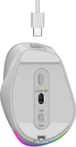 Mysz Genius Mysz bezprzewodowa, Genius Ergo 9000S Pro, biało-niebieska, optyczna, 2400DPI 7