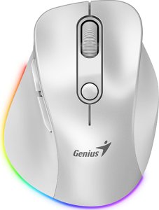 Mysz Genius Mysz bezprzewodowa, Genius Ergo 9000S Pro, biała, optyczna, 2400DPI 1