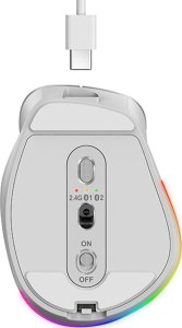 Mysz Genius Mysz bezprzewodowa, Genius Ergo 9000S Pro, biała, optyczna, 2400DPI 9