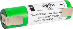 Blow 85-598# Akumulator 18650 li-ion 2szt 2600mah blaszki 3,6v sony/murata + box 1