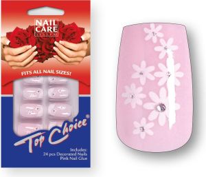 Top Choice Sztuczne paznokcie tipsy pink meadow 1