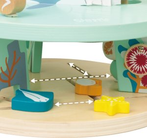 Classic World CLASSIC WORLD Drewniany Edukacyjny Labirynt Przeplatanka Życie Morskie 18m+ 8